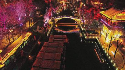 “一湖一环”景观照明2月2日已试运行